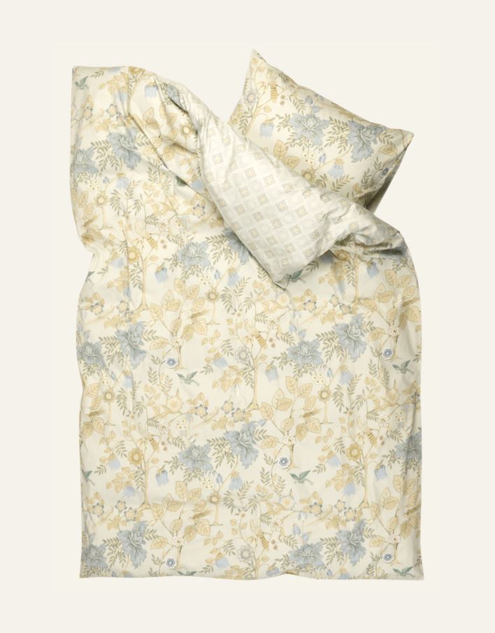 Påslakanset i satin multi/grön - 2