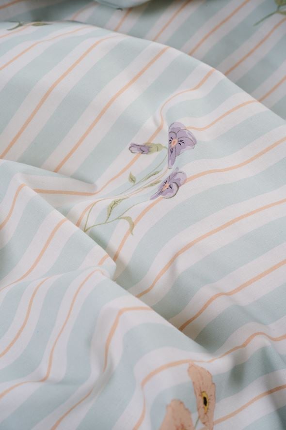 Påslakanset i bomull ljusblå - 2