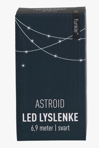 Funkle Astroid led-ljusslinga svart