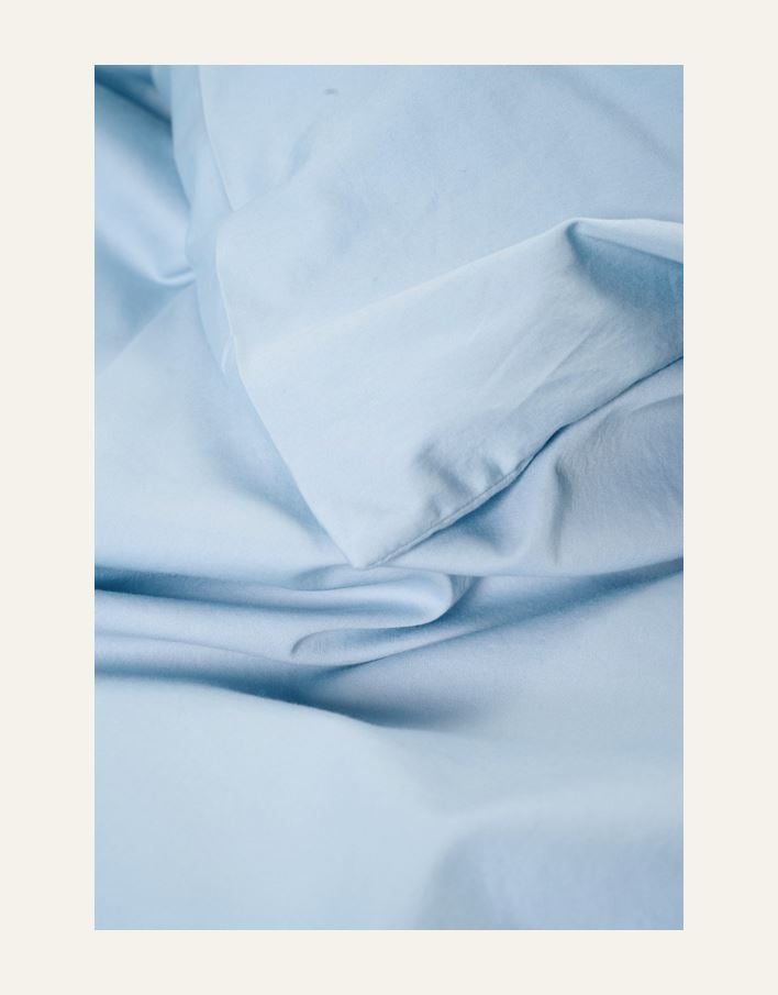 Påslakanset i satin himmelsblå - 2