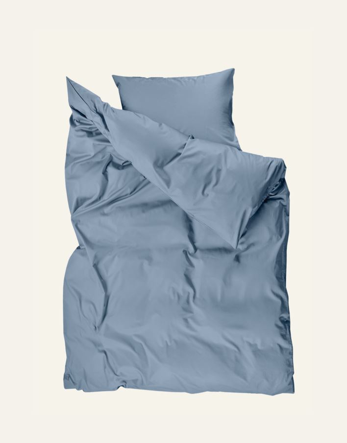 Påslakanset i satin gråblå - 4