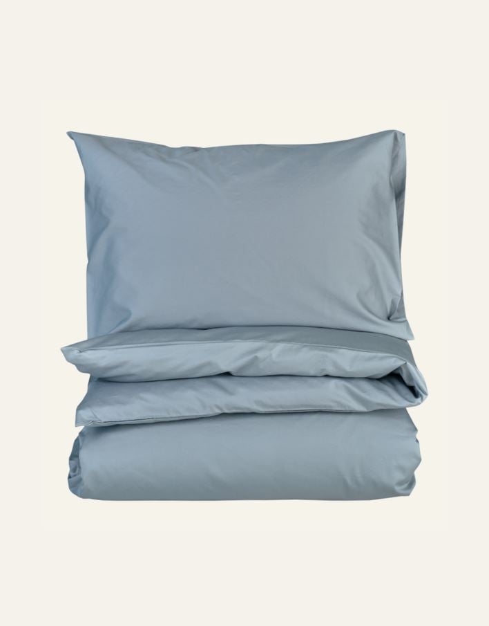 Påslakanset i satin gråblå - 2