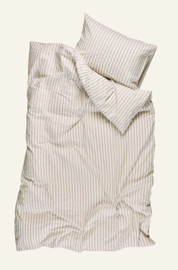 Påslakanset i bomull beige - 2