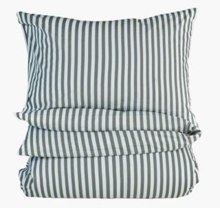 hemtex Classic stripe påslakanset  olivgrön