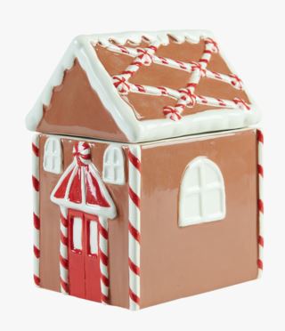 hemtex Gingerbread burk med lock brun