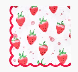 Läs mer om Strawberry pappersservetter multi/röd