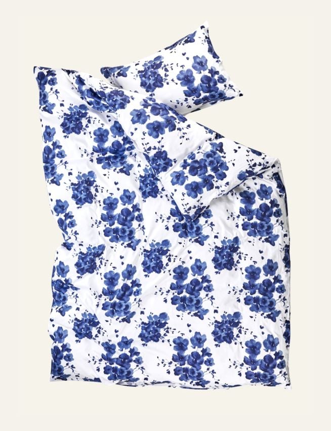 Påslakanset i satin blå - 2