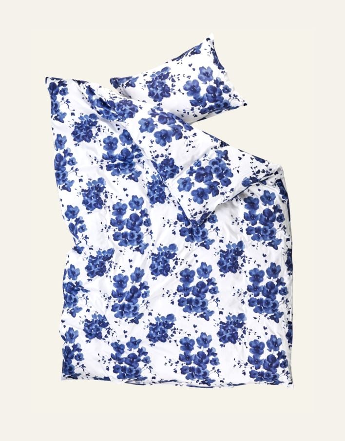 Påslakanset i satin blå - 2