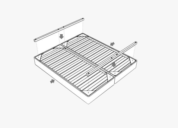 Sockel svart - 160x200cm svart - 1