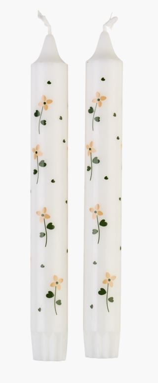 Moments Flower 2pk kronljus multi/beige