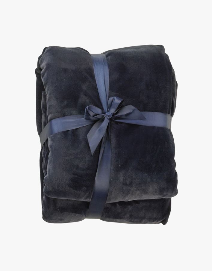 Fleecepläd marinblå - 130x170 cm marinblå - 1