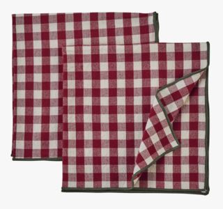 hemtex Heidi 2-pack tygservetter röd