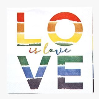 Läs mer om Pride love cocktailservett multi