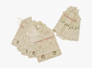 Papertales Houses presentetikett 12st natur