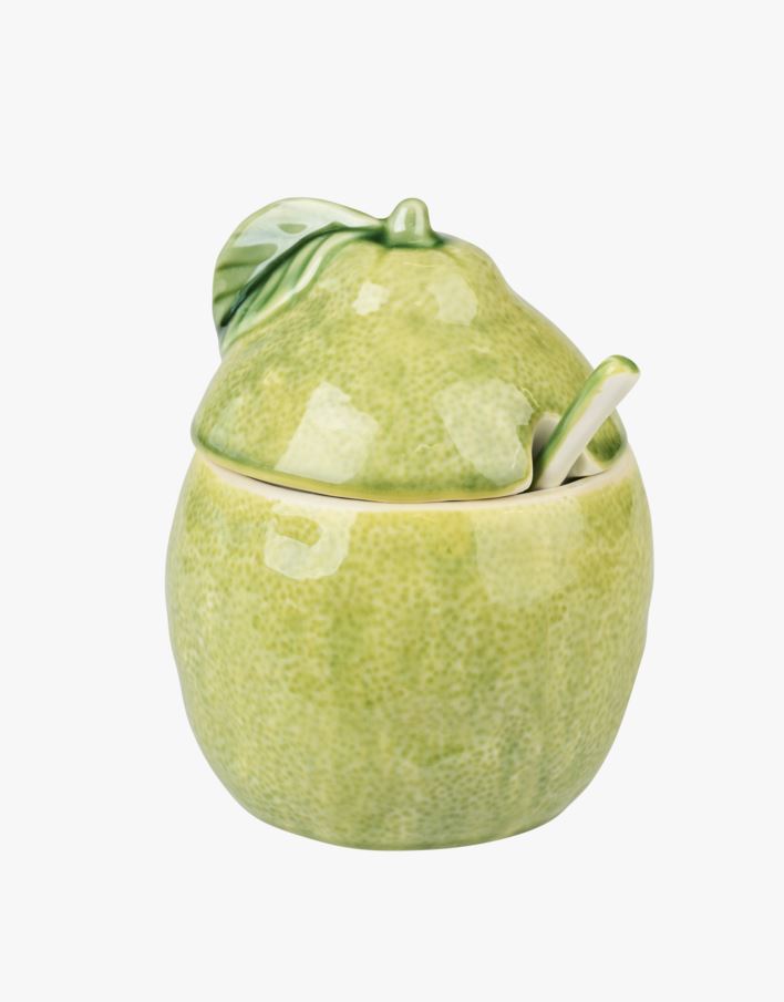 Burk med lock grön - ø12 h15,5 cm grön - 1