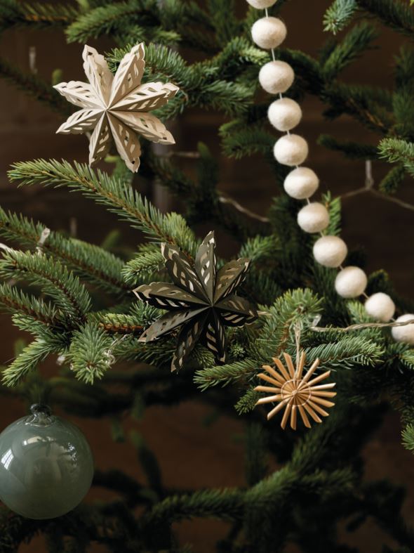 Julgransdekoration natur - 20x20x2,5 cm natur - 1