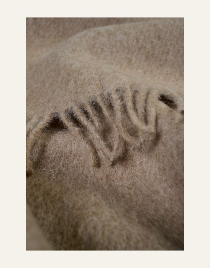 Ullpläd ljusbrun - 2