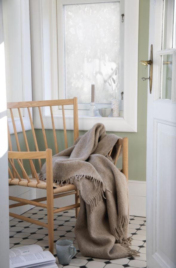 Ullpläd ljusbrun - 4