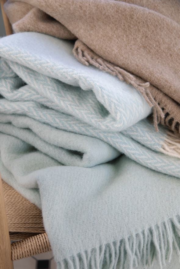 Ullpläd ljusbrun - 3